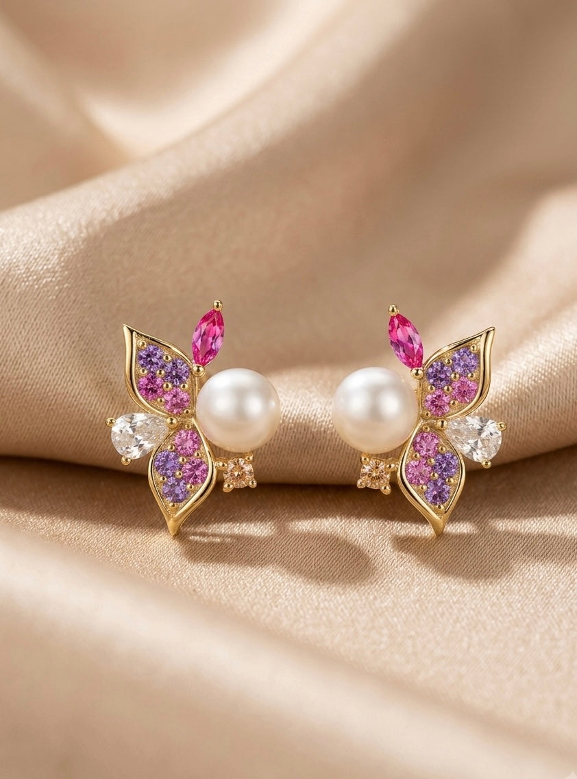 Glowing Flower earrings by Ritzy