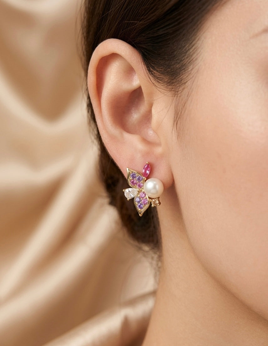 Glowing Flower earrings by Ritzy — view 2
