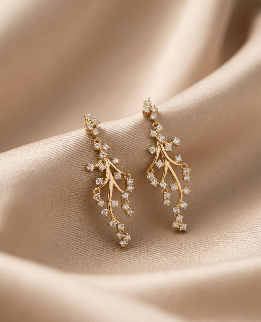 Glowing Snow earrings by Ritzy