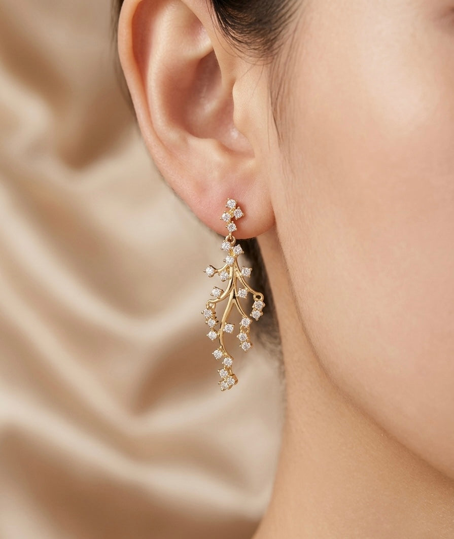 Glowing Snow earrings by Ritzy — view 2