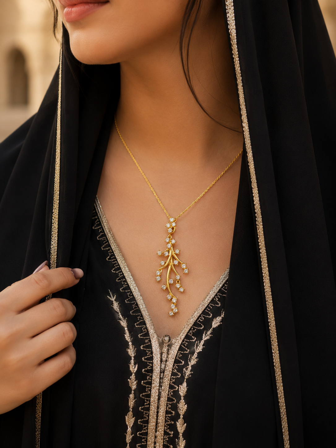 Glowing Snow necklace by Ritzy — view 2