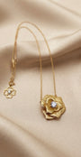 Golden Petals short necklace by Ritzy