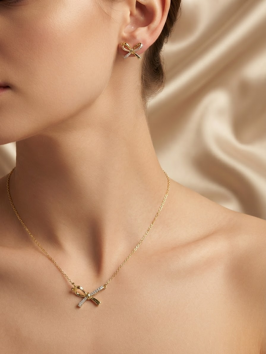Little Bow jewellery set by Ritzy — view 4