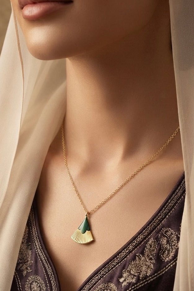 Love Spirit malachite necklace by Ritzy — view 2