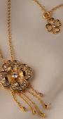Golden Flora long necklace