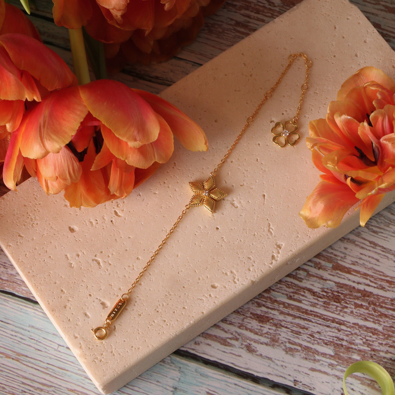 Stella golden bracelet, gold plated — view 2