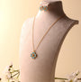 The Love Flower turquoise necklace and earrings set, 18K gold plated — view 4