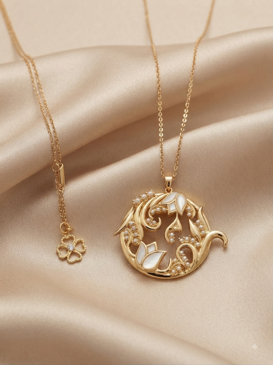 Tulip Garden long necklace by Ritzy