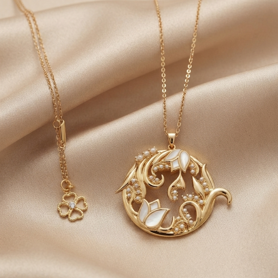 Tulip Garden long necklace by Ritzy
