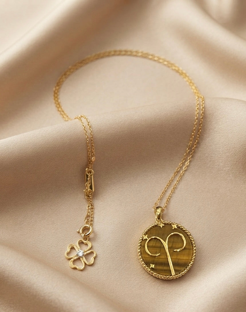 Aries zodiac necklace by Ritzy