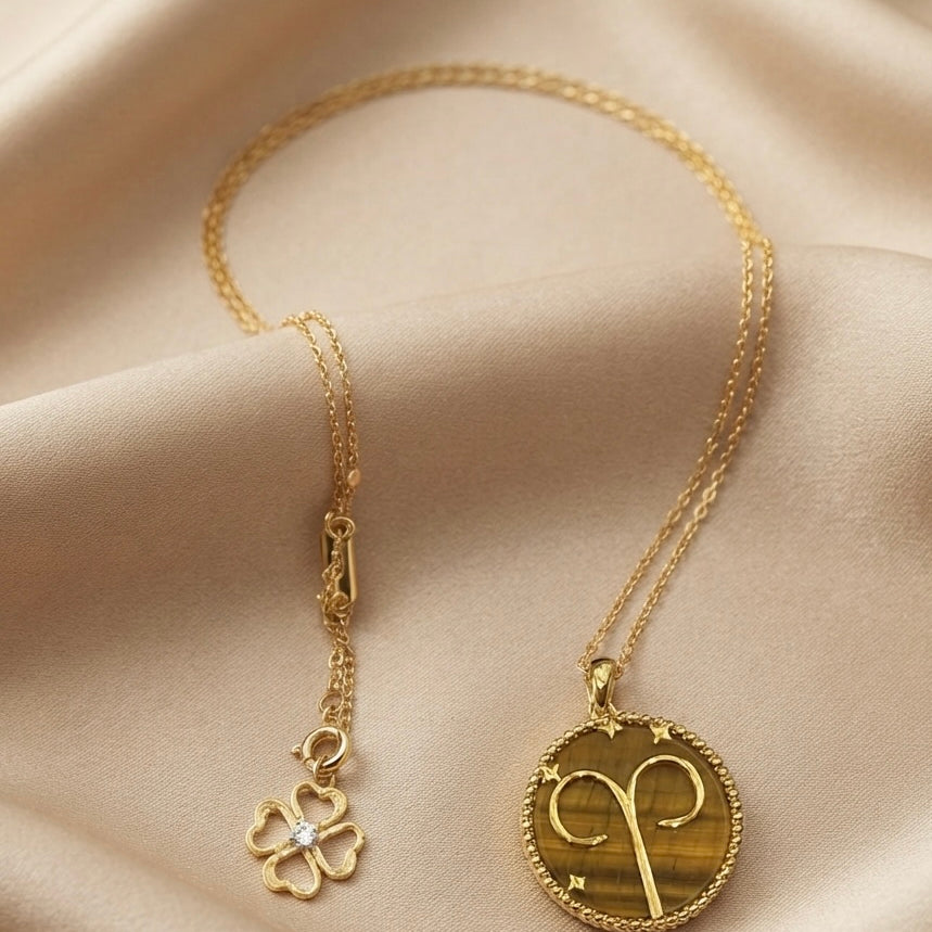 Aries zodiac necklace by Ritzy