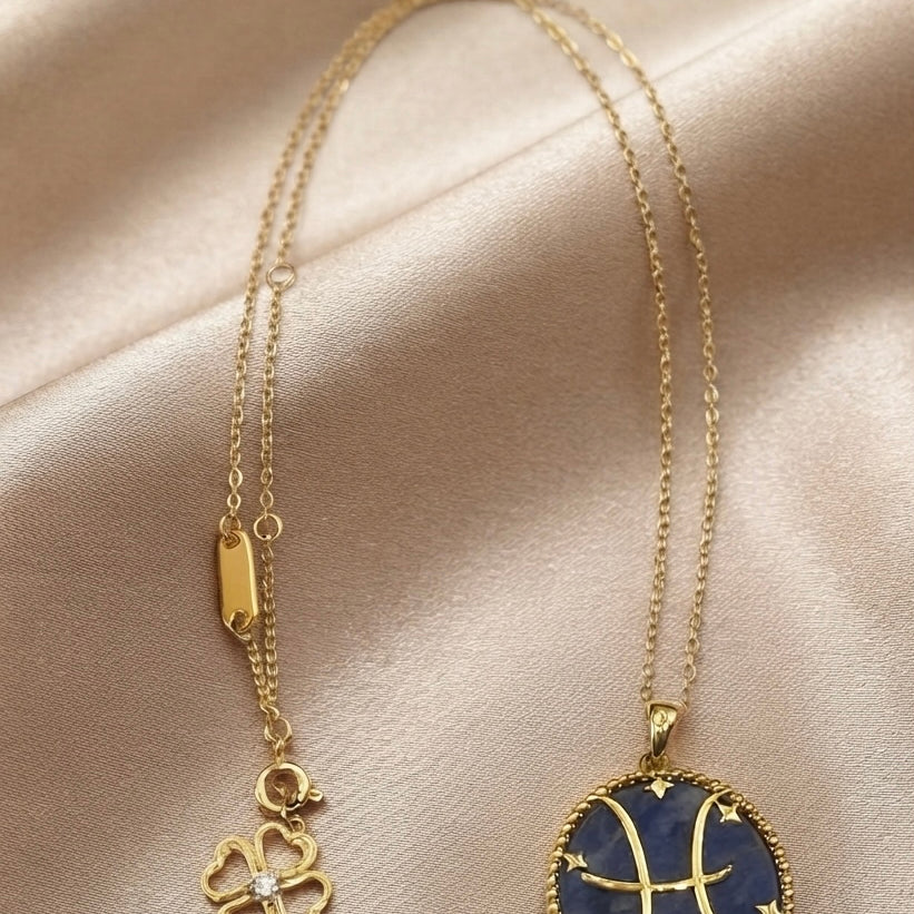 Pisces zodiac necklace by Ritzy