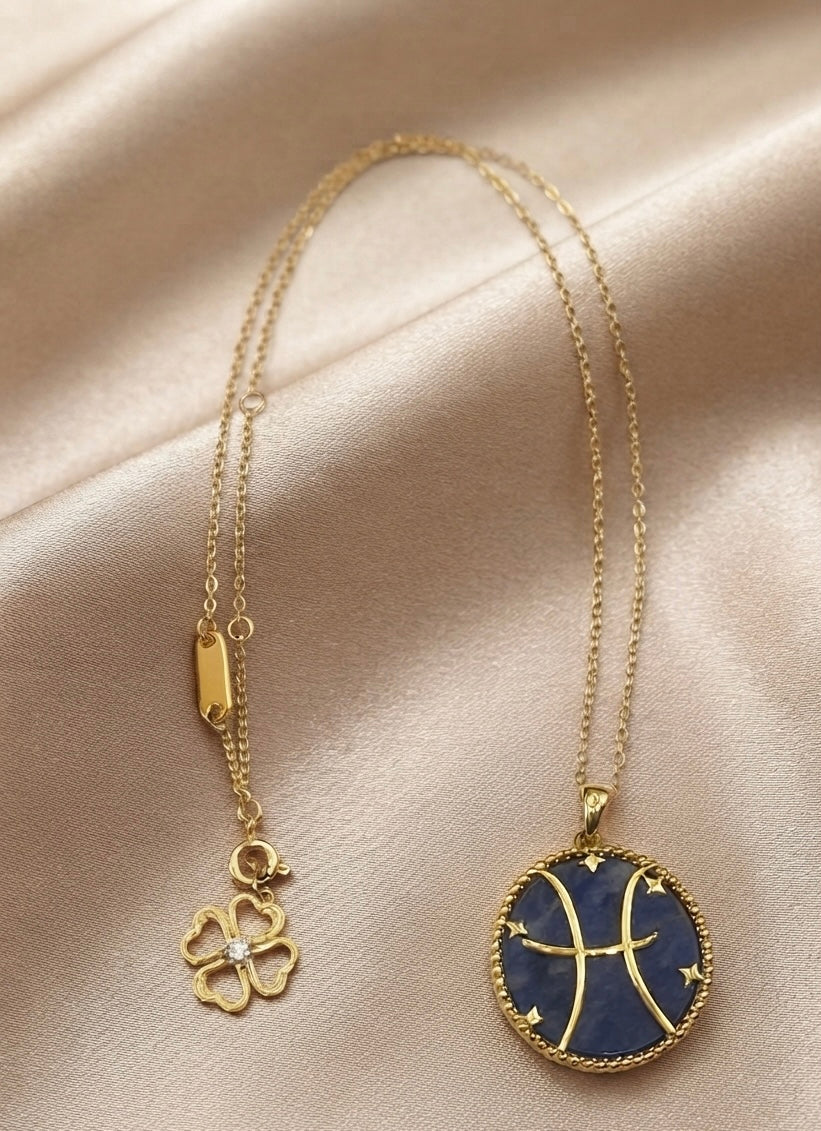 Pisces zodiac necklace by Ritzy