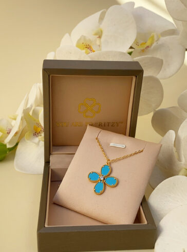 BLOOM - Turquoise necklace & earrings Set
