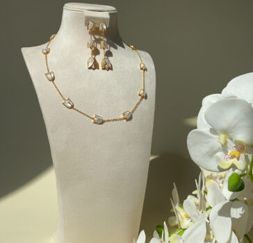 THE LOVE - 10 Tulips necklace & earrings SET