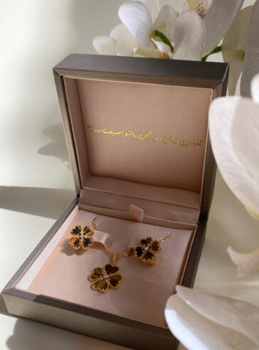 RITZY Signature - Tiger eye Necklace & earrings Set