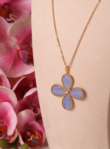 BLOOM - Chalcedony LONG NECKLACE