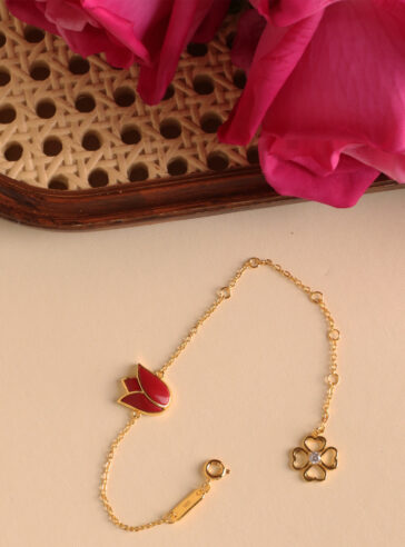 THE LOVE - RED tulip bracelet ( LIMITED)