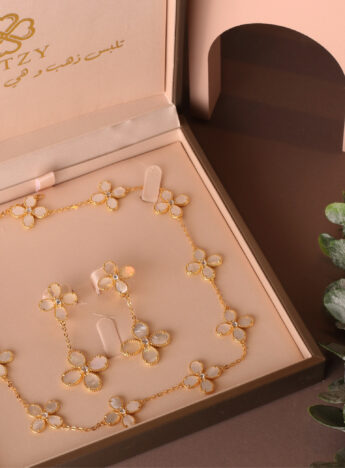 BLOOM - 10 FLOWERS Necklace & Earrings SET