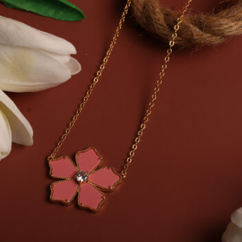 PIVOINE - Pink Turquoise long necklace