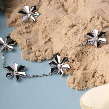 Doré - silver 925 - 10 flowers necklace