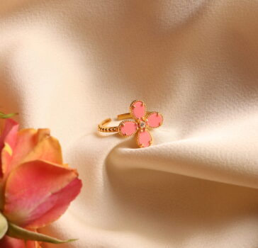 Bloom - pink turquoise ring