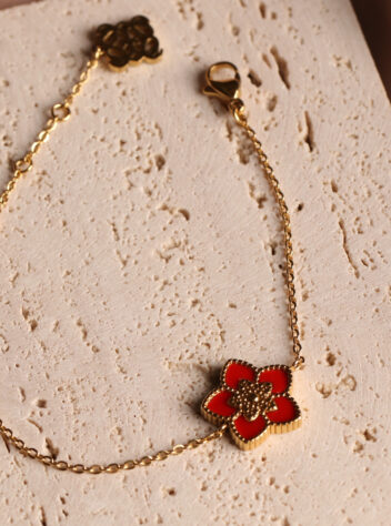 JORY - 1 flower ( Red ) bracelet - limited